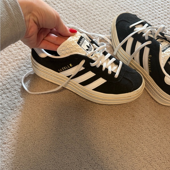 adidas Shoes - Adidas Women's Gazelle Black White Bold Shoes (platform)